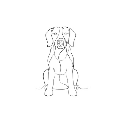 Dog vector abstract one line drawing illustration illustration line art line art illustration line drawing minimalist minimalist art vector art