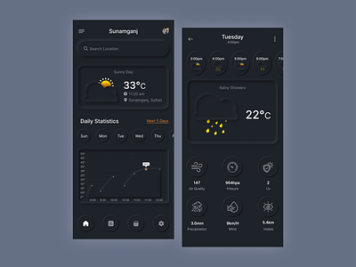 Weather Mobile App Design apps visual design.
