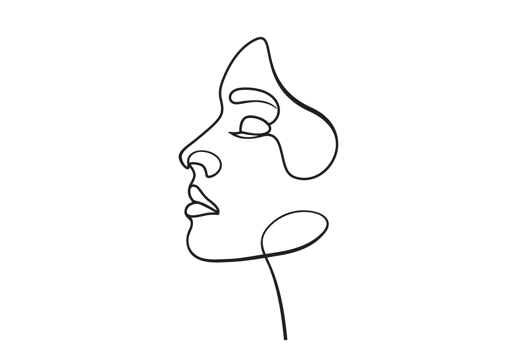 Beauty face one line art style abstract continues line design drawing elegance art feminine illustration line art line drawing linear minimal modern art one line art outline single line sketch vector art woman face art women portrait