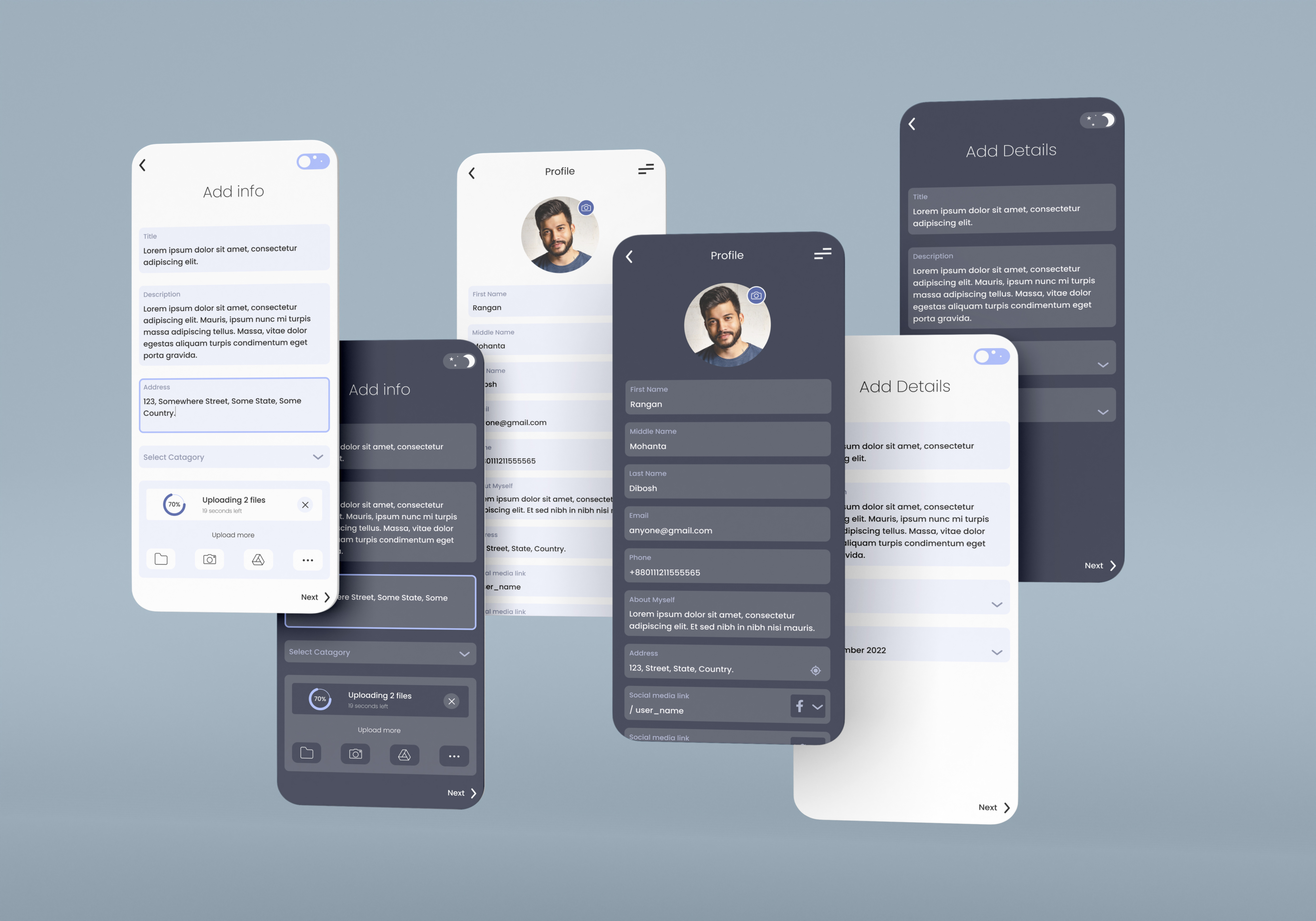 Example of Modern Mobile App UI Design