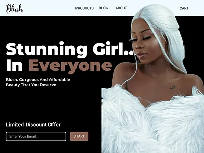 Beauty Products E-commerce Landing Page beauty branding design e commerce ecommerce fashion header hero landing page logo ui ux web design