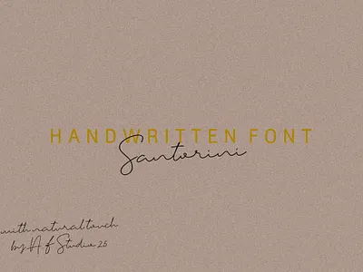 Santorini - Handwritten Font with Natural Touch canva font cricut font digital font name card font signature