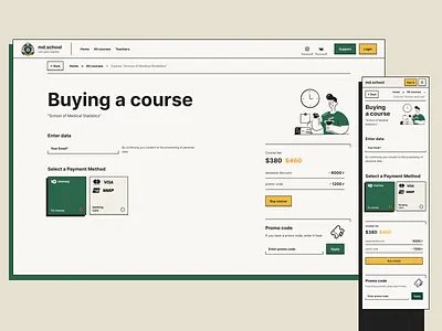 Payment page. Online platform for doctors education paymeny ui ux web app web application web design
