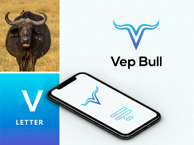 Vep Bull Logo brand brand logo branding bull bulls custom logo design graphic design icon identity letter v logo logo design logo designer logo maker logodesign mark minimal modern monogram