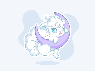 Vector Illustration - Vulpix Alola character design chibi clean design illustration vector