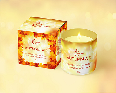LUXURY CANDLE PACKAGING DESIGN autumn candle design autumn packaging design branding candle box candle box design candle packaging design graphic design label label and packging design label design luxury candle label