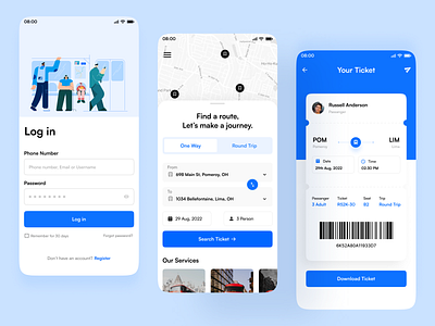 Ticket Booking Process booking branding bus homescreen public transport ticket transport ui ui design ux design uxdesign