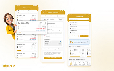 TOKOARISAN - Private Fundraising Marketplace app design ui ux
