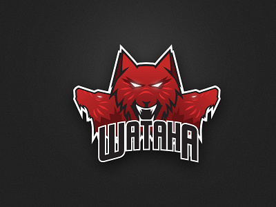 Wataha bjj club bjj branding club game gaming logo gym juijitsu logo red wolf vector wataha wolf wolfs