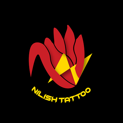 Nilish Tattoo Logo 2d logo adobe illustrator art branding design graphic design idea illustration logo logo design shape logo ui vector
