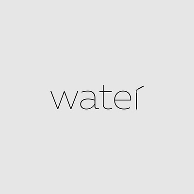Water Logo Concept brand designer brand identity branding design illustrator logo logo design minimalist typography vector water wordmark