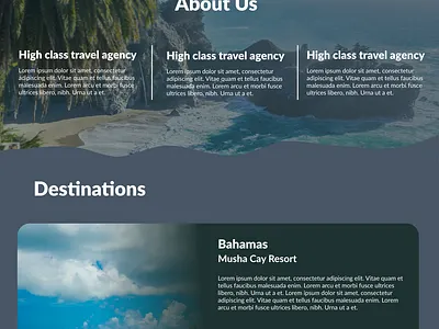 Travel Agency Landing Page Concept