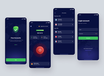 VPN Application design design ui ui design ux design vpn vpn connect