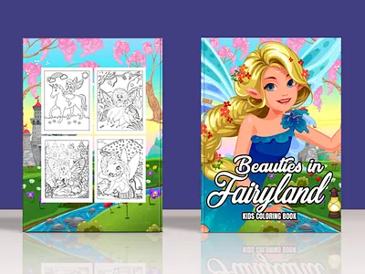 Fairyland kids coloring book 3d animation bookcover branding coloringbook design fairyland kids coloring book graphic design illustration kdp logo motion graphics ui vector