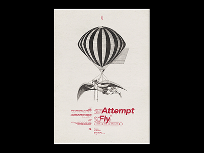 " an attempt to fly ! " adobe archive art collage design experimental fine arts graphic design graphics illustration minimal paper photoshop poster poster art poster design print simple type typography