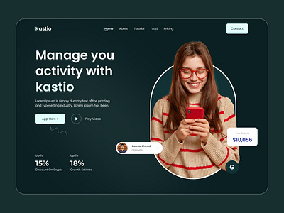 Kastio - Saas Landing Page Web Header Exploration analytic design fintech header hero image landing page payment saas saas landing page saas website ui ui design ui ux ux uxdesign web design web header web ui website website ui