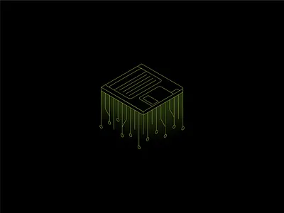Forgotten Floppy dark dark theme design digital art floppy disk geometric graphic design illustration illustrator isometric mininal retro tech technology vector