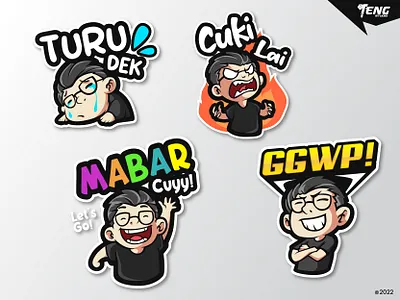 Youtube Om Palkon Sticker Emoticon branding character design esport illustration logo mascot sport vector
