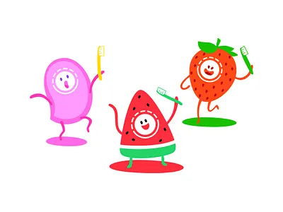 Some characters in progress branding character illustration