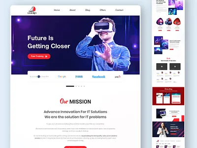 IT Service Company Landing Page Design figma graphic design homepage design it landing page landing page landing page design modern website design product design professional landing page ui ui design uiux user interface design ux design web design web template web ui web ui design webdesign website design