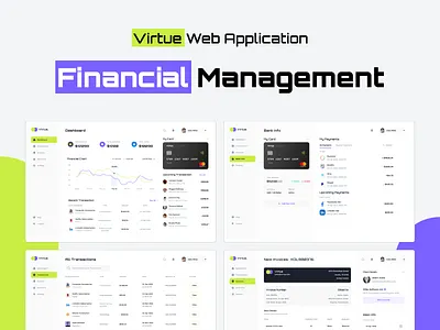 Virtue Financial Management - Web Application app application clean clean ui design finance financial management fintech management app money ui ui design uidesign ux ux design web application