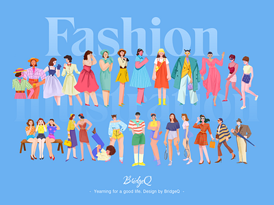 Fashion illustration-Yearning for a good life branding illustration