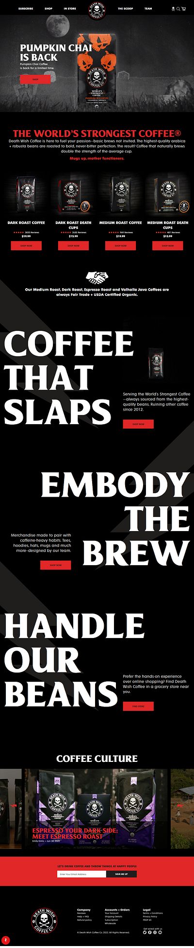 PUMKING CHAI SHPIFY ECOMMERCE SITE shopify web design