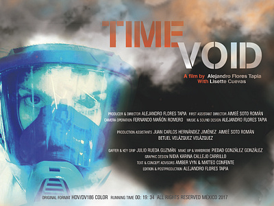 Diseño de portada para cortometraje TIME VOID (2017) diseño editorial graphic design illustrator photoshop publicidad