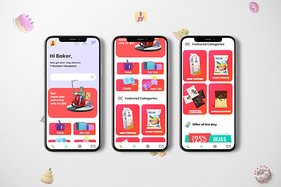 BakerYard UI/UX app design artwork baker bakersyard bakery branding graphic design icon logo naviolabs user interface