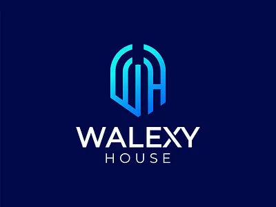 Walexy House initial logo colorful ligo h letters logo home logo hose logo initial logo letters logo logo minimal logo w letters logo