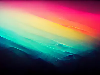 Soft Neon Waves of Gradients Background background colorful cyberpunk design digital art header neon wallpaper waves