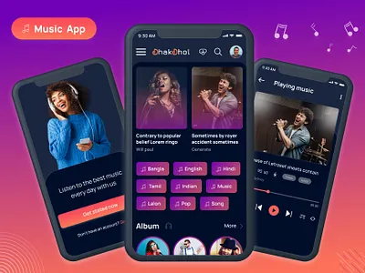 DhakDhol Music App album artist audio audio player creative festival mp3 music music app music design music label music player music store music ui music ux musician record label singer ui ux