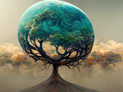 The Earth Tree abstract background backgrounds design earth graphic design planet texture tree