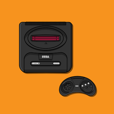SEGA abdesig art design flat flat design gamepad sega graphic design illustration minimal sega