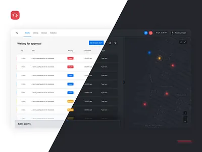 Smart - alert managing system clean clean ui dashboard interface minimalism platform ui web webdesign