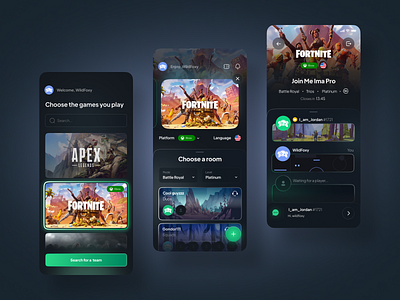 Skully - Mobile app redesign app app design dark theme game design game ui games gaming app mobile mobile app mobile design neon redesign ui ui ux ui ux design