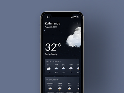 Weather Screen UI Exploration 3d card design figma figma community glass morphism illustration product design ui ui design ux ux design visual design weather screen weather ui