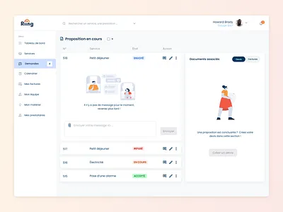 Riing service desktop application concept designer illustration landing page ui uidesign webdesign website concept