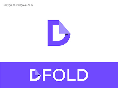 DFOLD LOGO brand identity branding design fold folded paper for sale unused buy identity designer illustration letter d lettermark logo logo design logomark logotype designer negative space smart mark typography wordmark