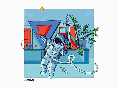 Airnauts illustration branding design digitalart drawing flat illustration illustrator painting photoshop ui ux vector