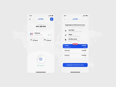 VPN service - Mobile app app design graphic design logo mobile typography ui ux