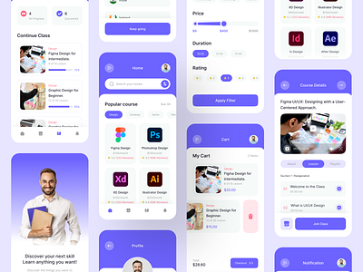 Online Course Mobile App class course course app e learning e learning full page education education app education full page elearning learn app mhrana200 mobile app mobile design online class online coure full page online course online course full app online school online study study