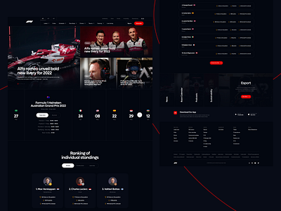 Formula 1 landing page - redesign concept car cars clean concept design f1 formula 1 interface landing landing page racing redesign ui ui design uiux ux ux design