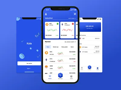 Crypto Wallet btc trade ui ux wallet