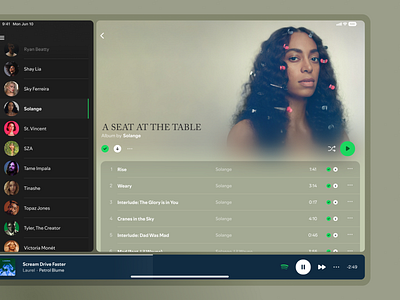 Tablet Album Details Page albums applemusic artist ios ipad ipados music music app podcast profile responsivedesign spotify streaming app ui