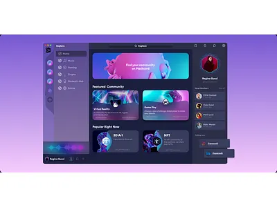 Web Application UI-Design app branding design discord figma glass graphic design illustration logo new ui ux web