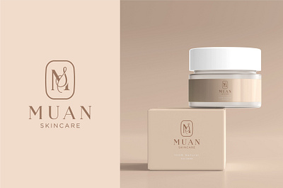 MUAN Skincare Packaging body care brand identity branding clean packaging cosmetics packagin design graphic design illustration label label design label packaging logo luxury packaging luxury product label packaging packaging design self care skincare logo design skincare packaging typography