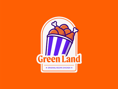 Logo Design | Green Land Chicken adobe illustrator branding design illustration logo minimal design