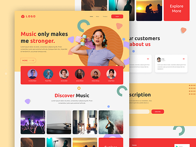 Music Web branding design graphic design illustration logo music music web music websit ui ui designer uiux ux web design