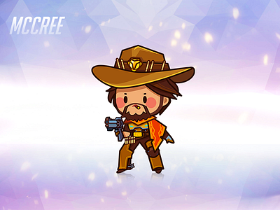 McCree character illl illustration mccree overwatch vector